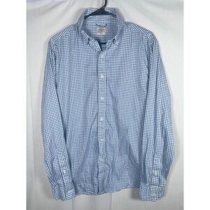 Faherty Brand Men's Long Sleeve Lightweight Shirt Blue White Size Medium
